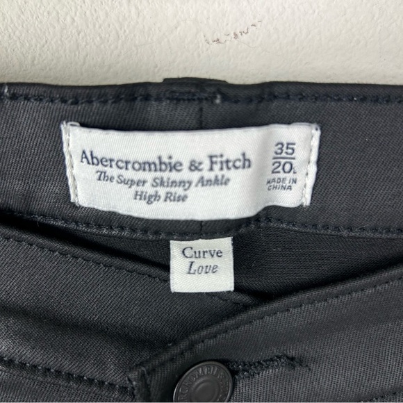 Abercrombie & Fitch The Super Skinny Ankle High Rise curve love coated pants - Picture 7 of 10